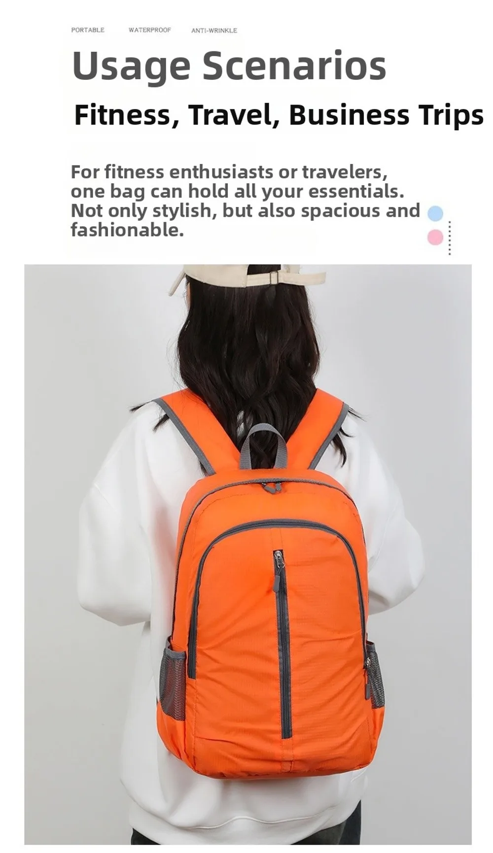 Bolsa lista para viajar y plegar