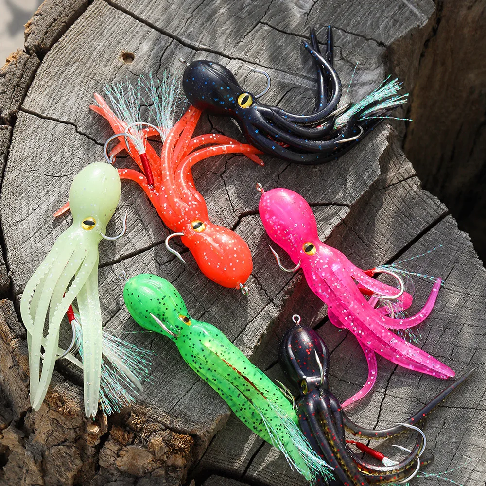 Jig de calamar con faldas de silicona - imagen 3