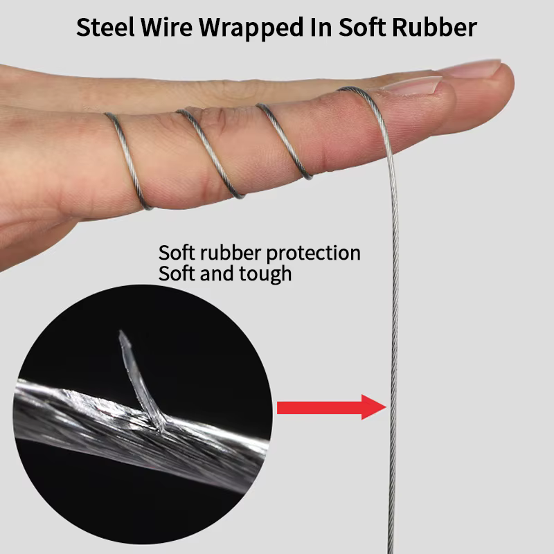 Cinturón de pesca con cable de acero inoxidable y hebilla de seguridad
