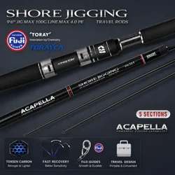 Caña Jigging Kingdom Travel con guías Fuji para popping desde costa