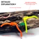 Moscas de pesca FREE FISHER con plumas y ninfa, caja EVA - imagen 3