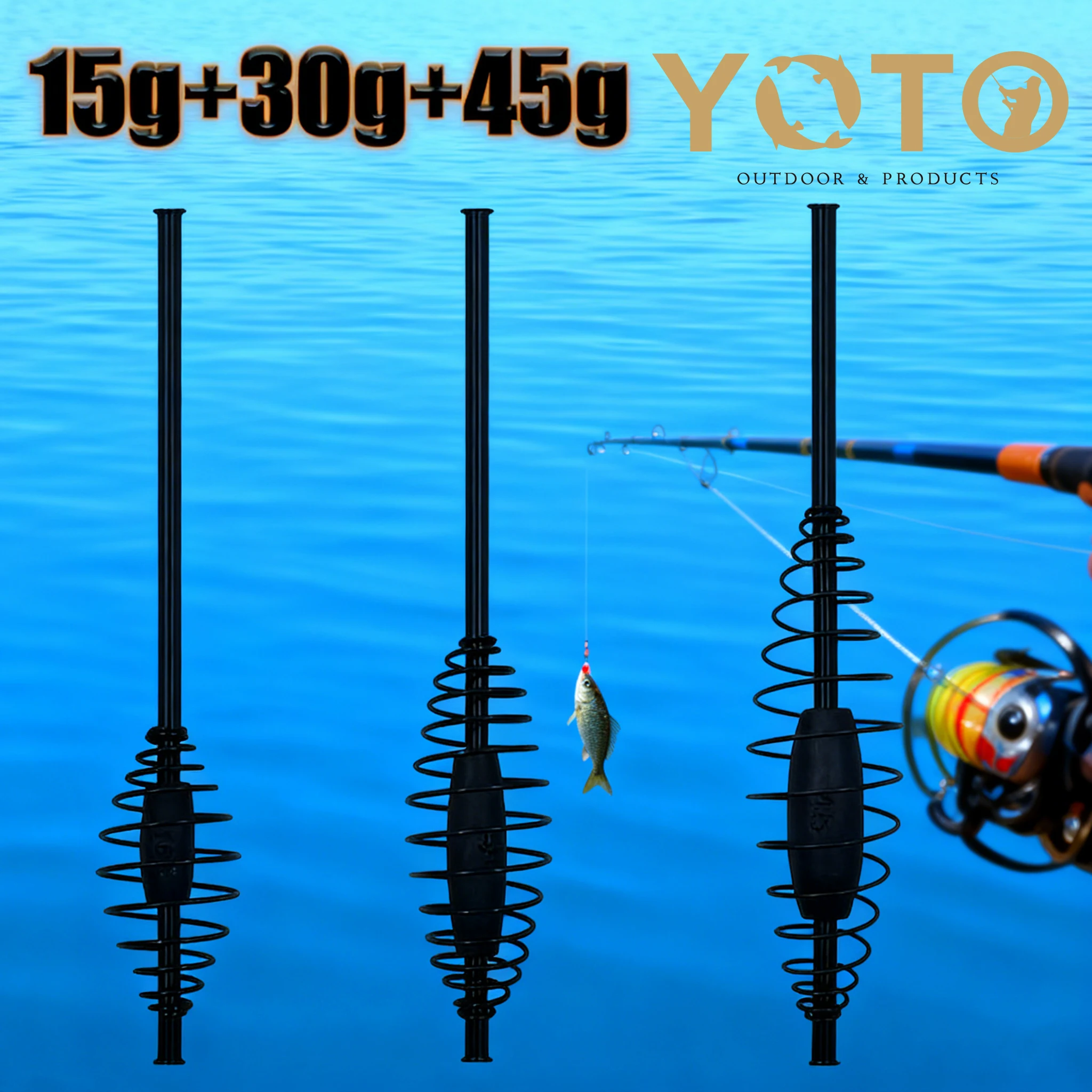 Muelle alimentador de cebo YOTO para pesca de carpa