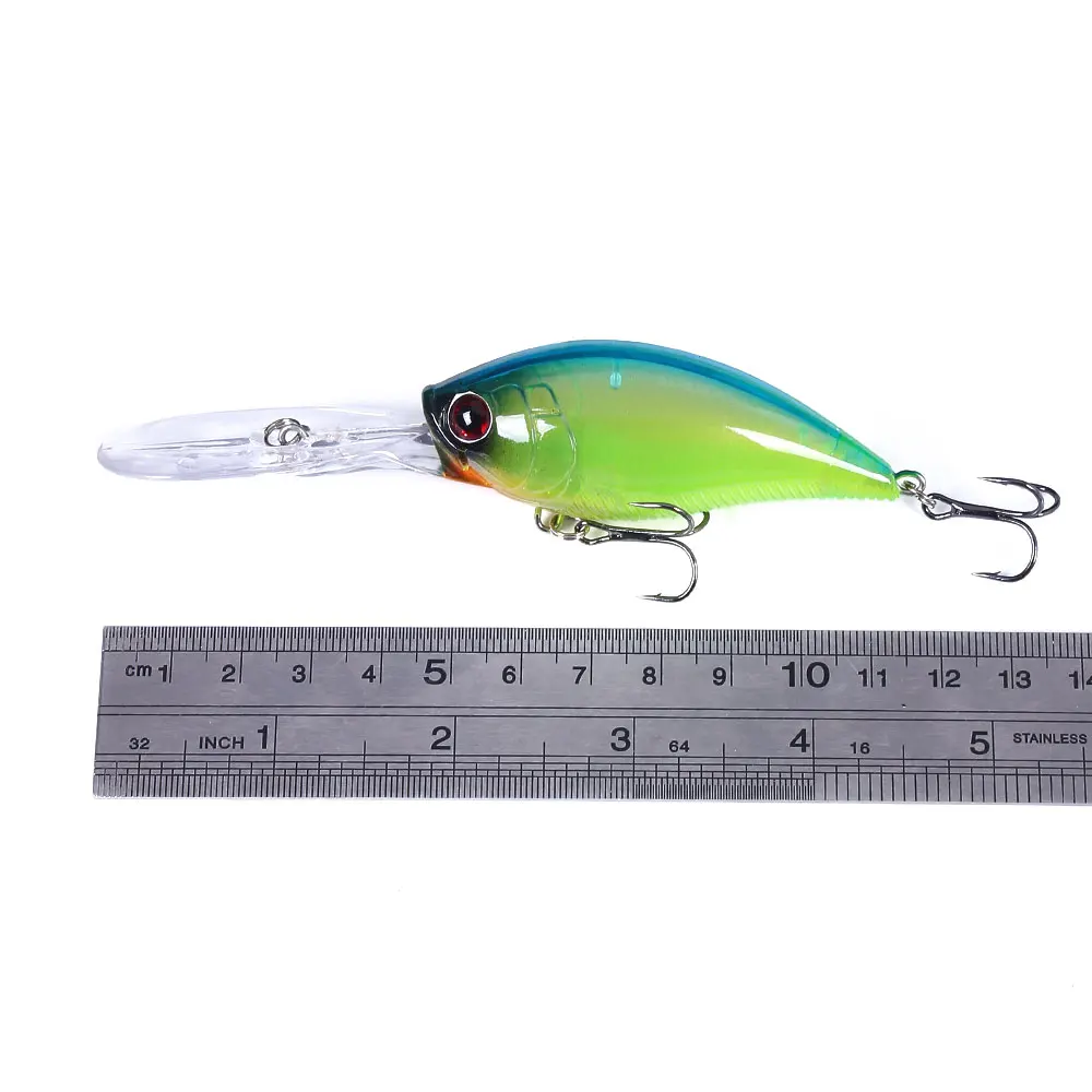 Señuelos Crankbait buceo profundo wobbler labio largo triples afilados - imagen 3