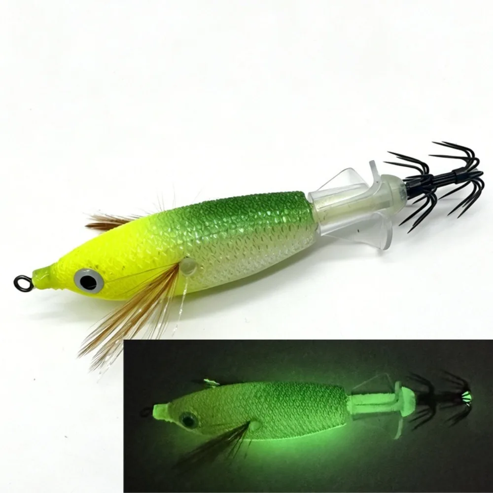 Egi de calamar con ojo 3D UV y falda de plumas - imagen 4