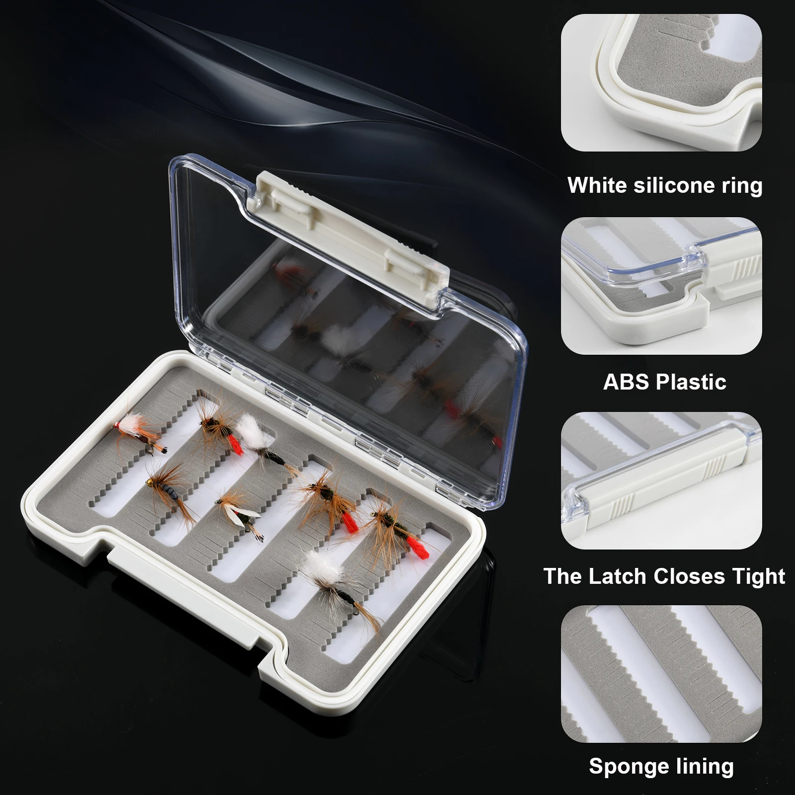 Goture Caja Portátil Impermeable para Señuelos de Mosca y Trucha - imagen 2