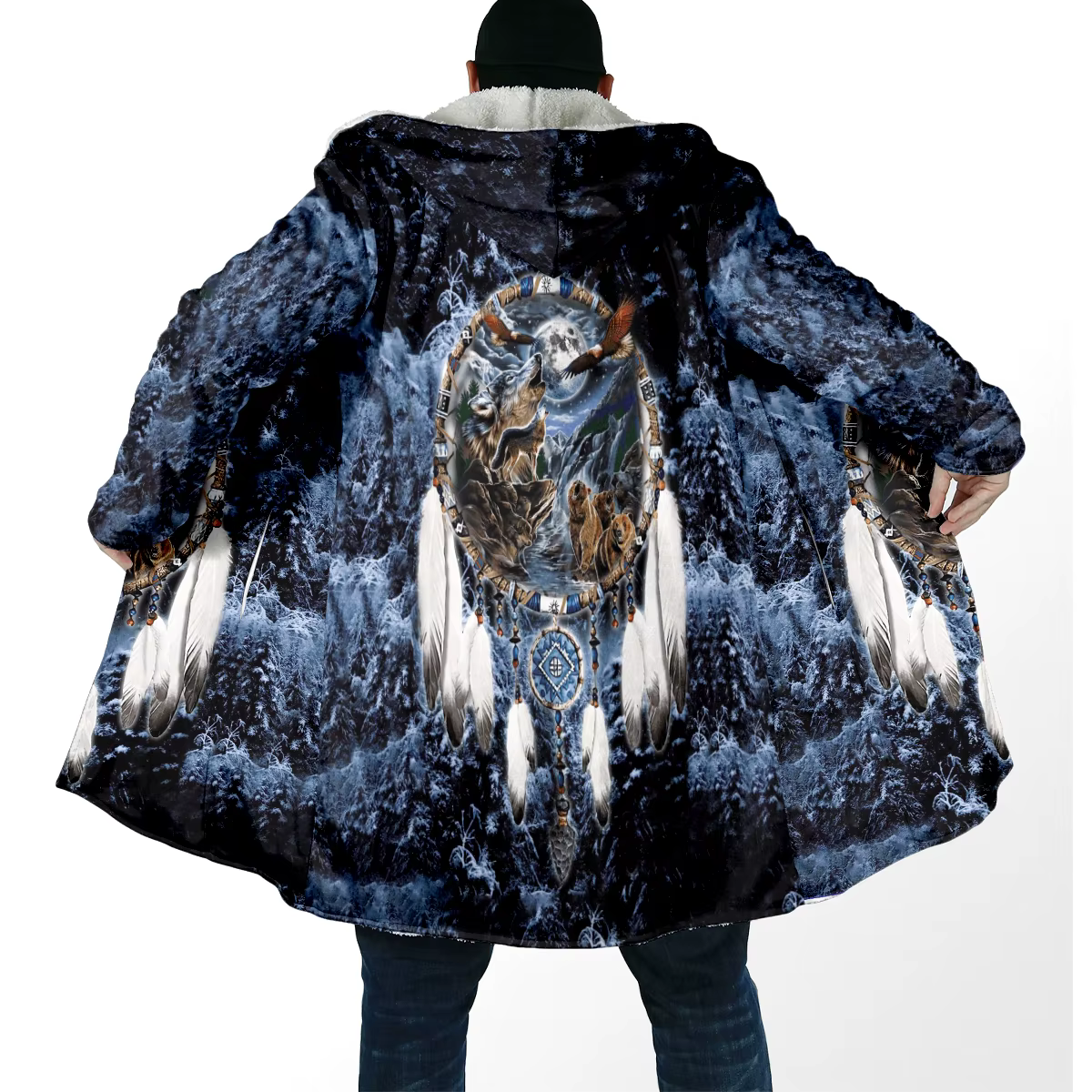 Chaqueta de pesca impermeable con forro térmico y capucha lobo - imagen 4
