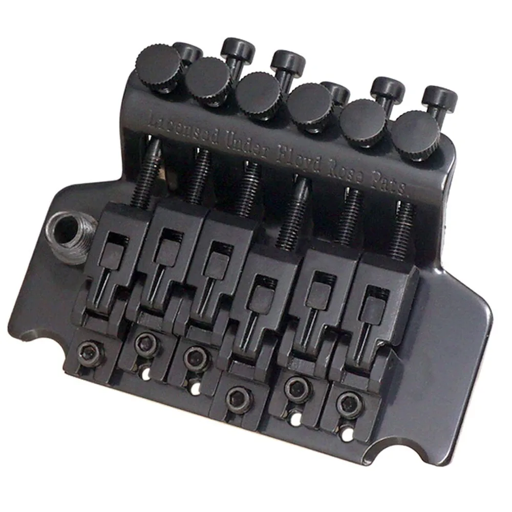 Puente de guitarra con trémolo doble bloqueo y brazo plateado/negro - imagen 3