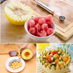 Utensilios tallado fruta verdura Scoop Ballers Cutter Chop Gadgets