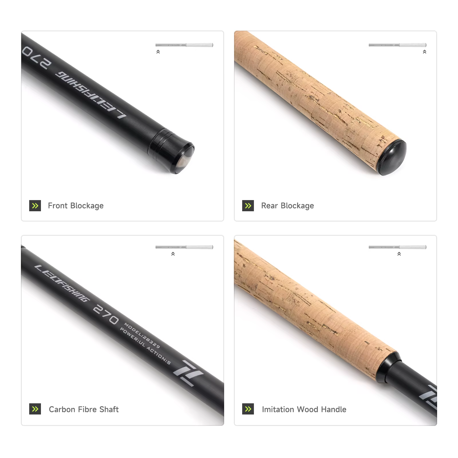 Caña Tenkara de Fibra de Carbono Ultraligera, Seccional 2.7M para Trucha - imagen 2