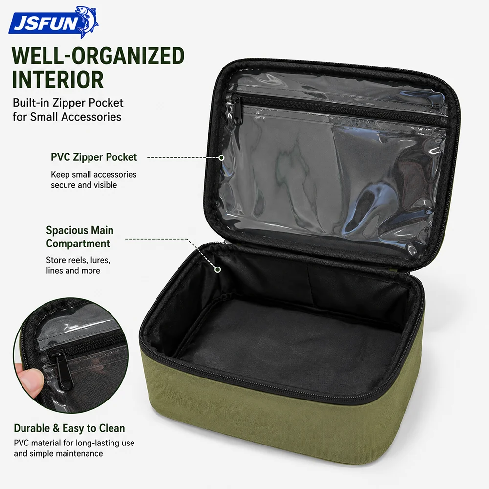 JSFUN Organizador portátil para señuelos, anzuelos y accesorios - imagen 4