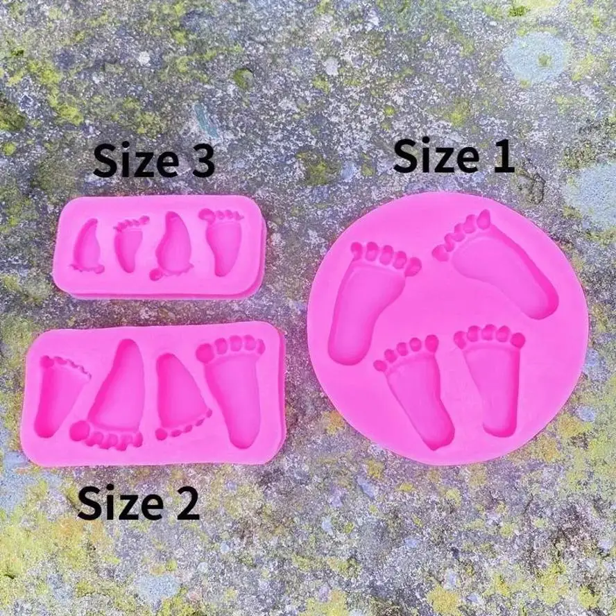Molde de silicona 3D pies de bebé para fondant y chocolate - imagen 3