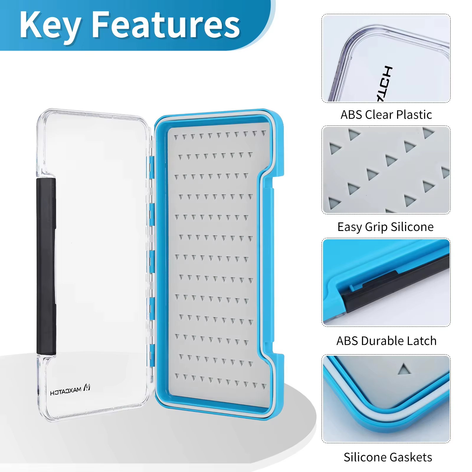 MAXCATCH Super Slim Caja de Moscas Impermeable para Secas y Ninfas - imagen 3
