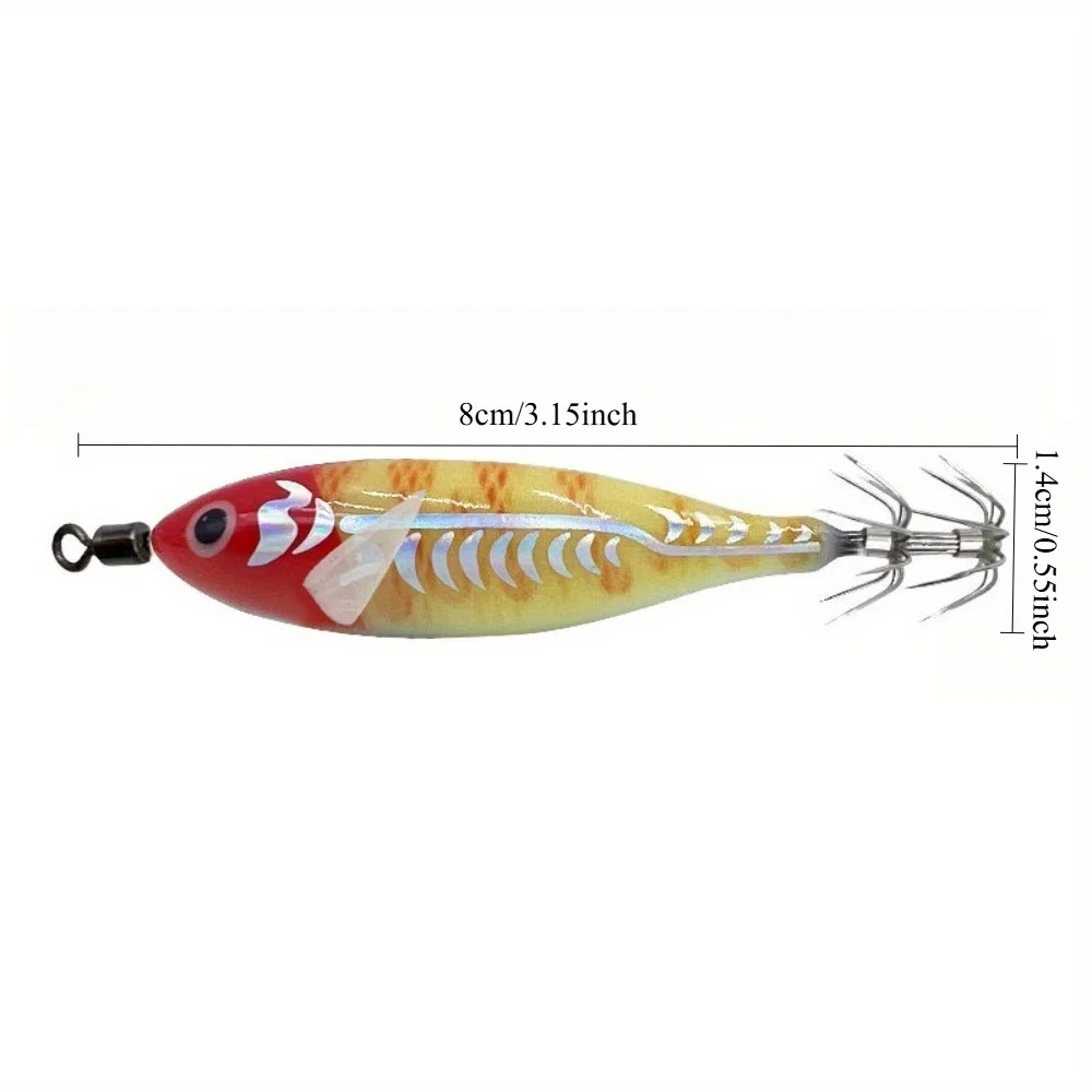 Cebo Placa Calamar Ackibbik 8 cm 5,7g – Madera Glow para Pulpo