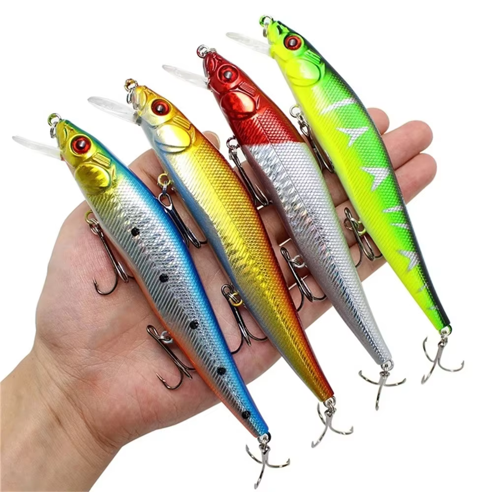 Crankbait duro para lucio, señuelo wobbler con anzuelo triple - imagen 2