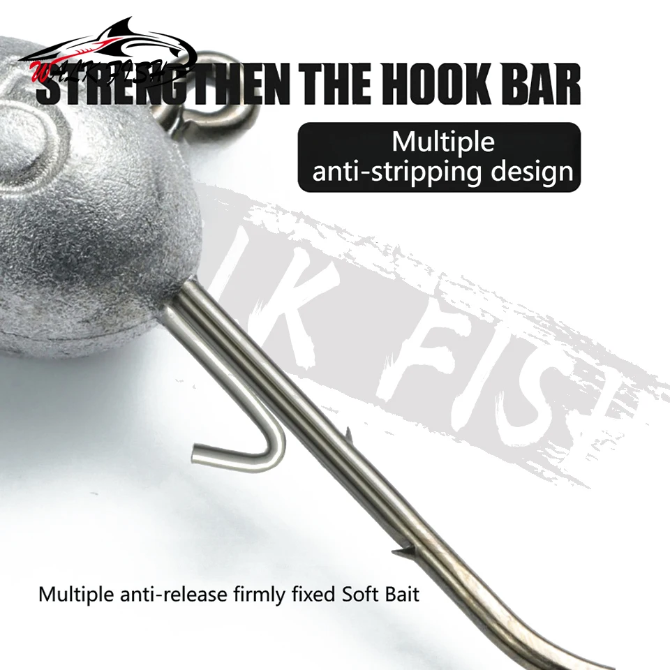Anzuelos Jig Head WALK FISH – Púas dobles traseras para vinilo - imagen 5