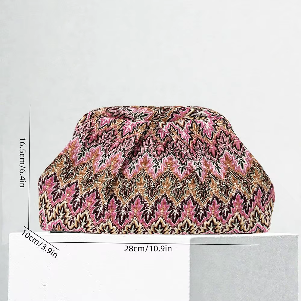 Bolso de Mano Bohemio Jacquard para Mujer – Gran Capacidad y Estilo Retro - imagen 4