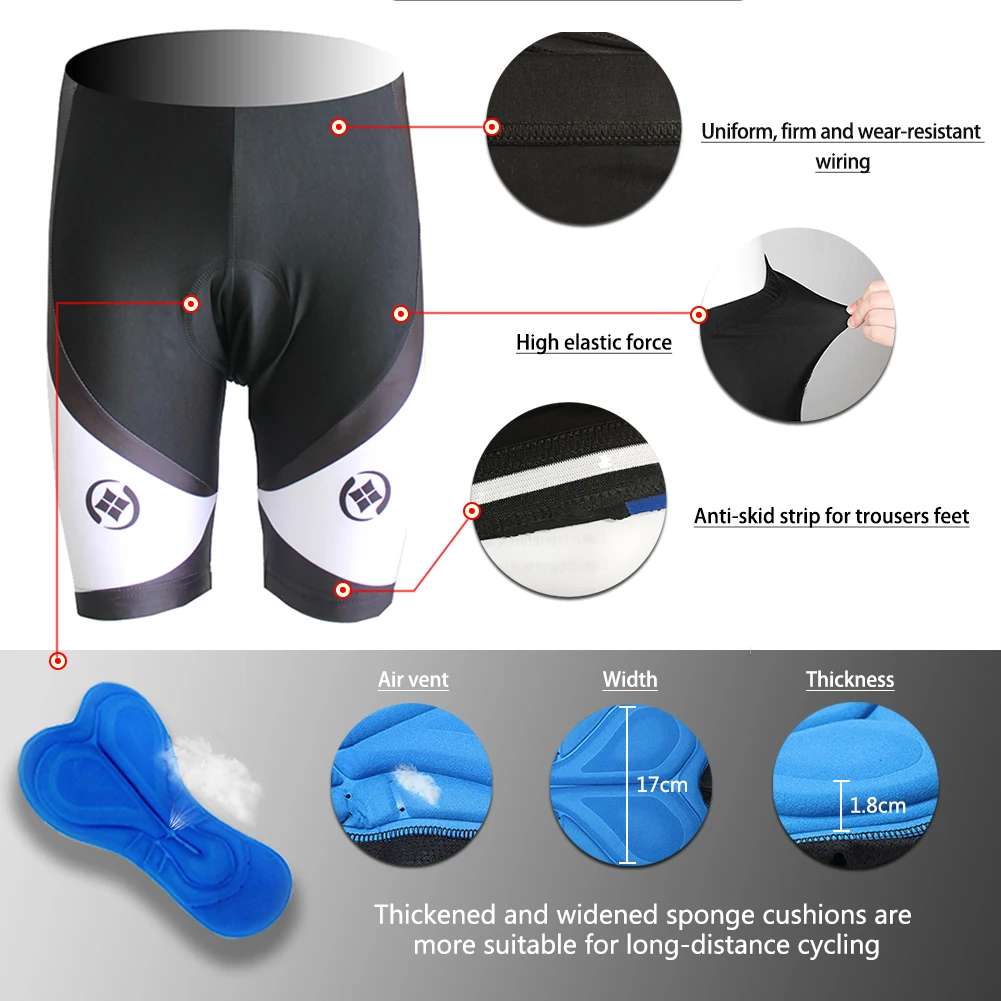 Ropa de ciclismo hombre de secado rápido con culotte acolchado - imagen 3