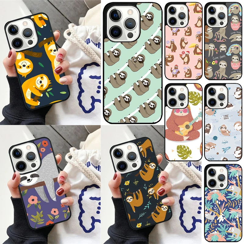 Funda iPhone estampado floral con diseño de perezoso - imagen 2