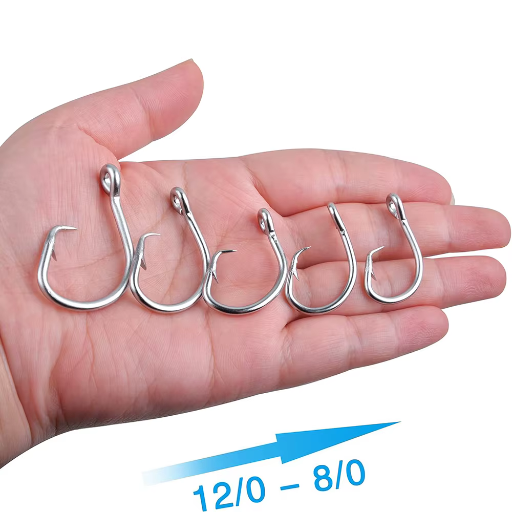 Anzuelos Circle Hook acero inoxidable para pesca de atún y lubina - imagen 5