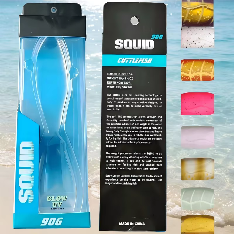 Pluma Soft para Calamar con Anzuelos de Asistencia Jigging - imagen 5