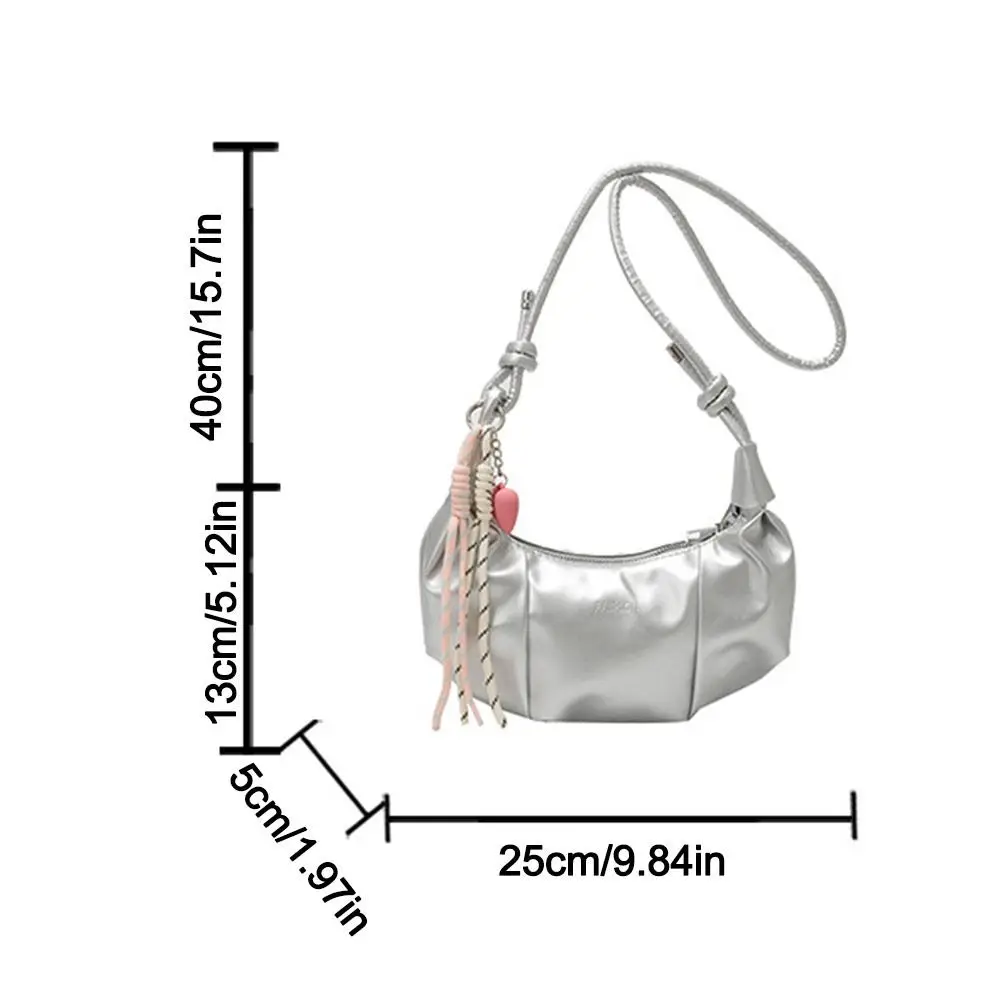 Bolso Hobo de piel sintética con cremallera y hombro gran capacidad - imagen 3