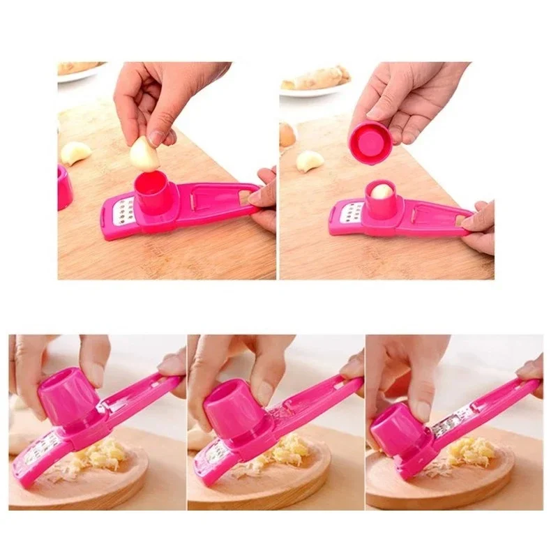 Prensador de ajo manual con rallador y pelador - Cortador de cocina - imagen 2