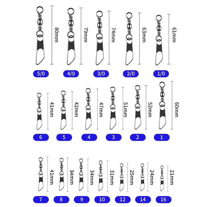 Pro Beros Clips de presión giratorio acero inoxidable para señuelos - imagen 4