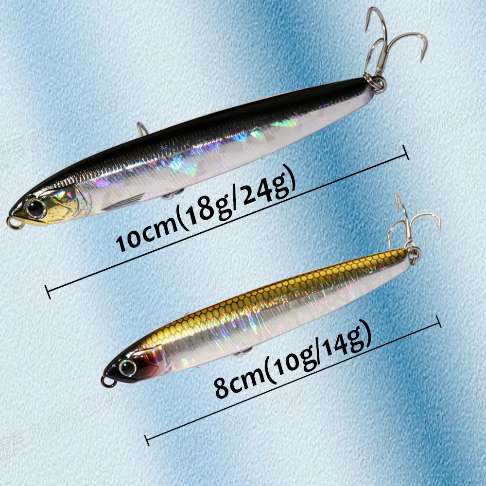 Señuelo lápiz hundible Wobbler Popper – Ideal para spinning marino - imagen 3