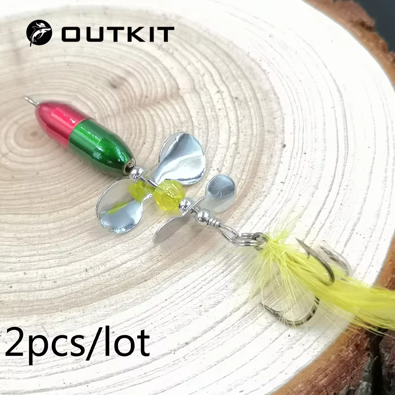 OUTKIT Doble Paleta Spinner para trucha - imagen 4