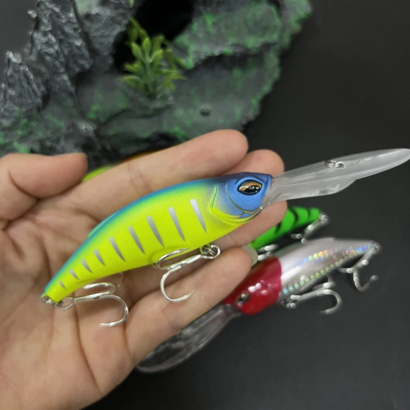 Señuelo Wobblers de sábalo profundo para lubina cebo duro flotante - imagen 5