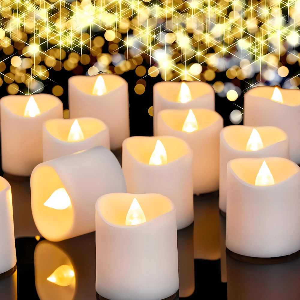 Velas votivas LED para propuesta de boda y decoración romántica