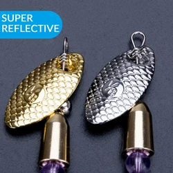 THKFISH Señuelos giratorios de metal con anzuelo para lubina