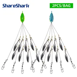 ShareShark Alabama Rig con enganches giratorios inox para mar