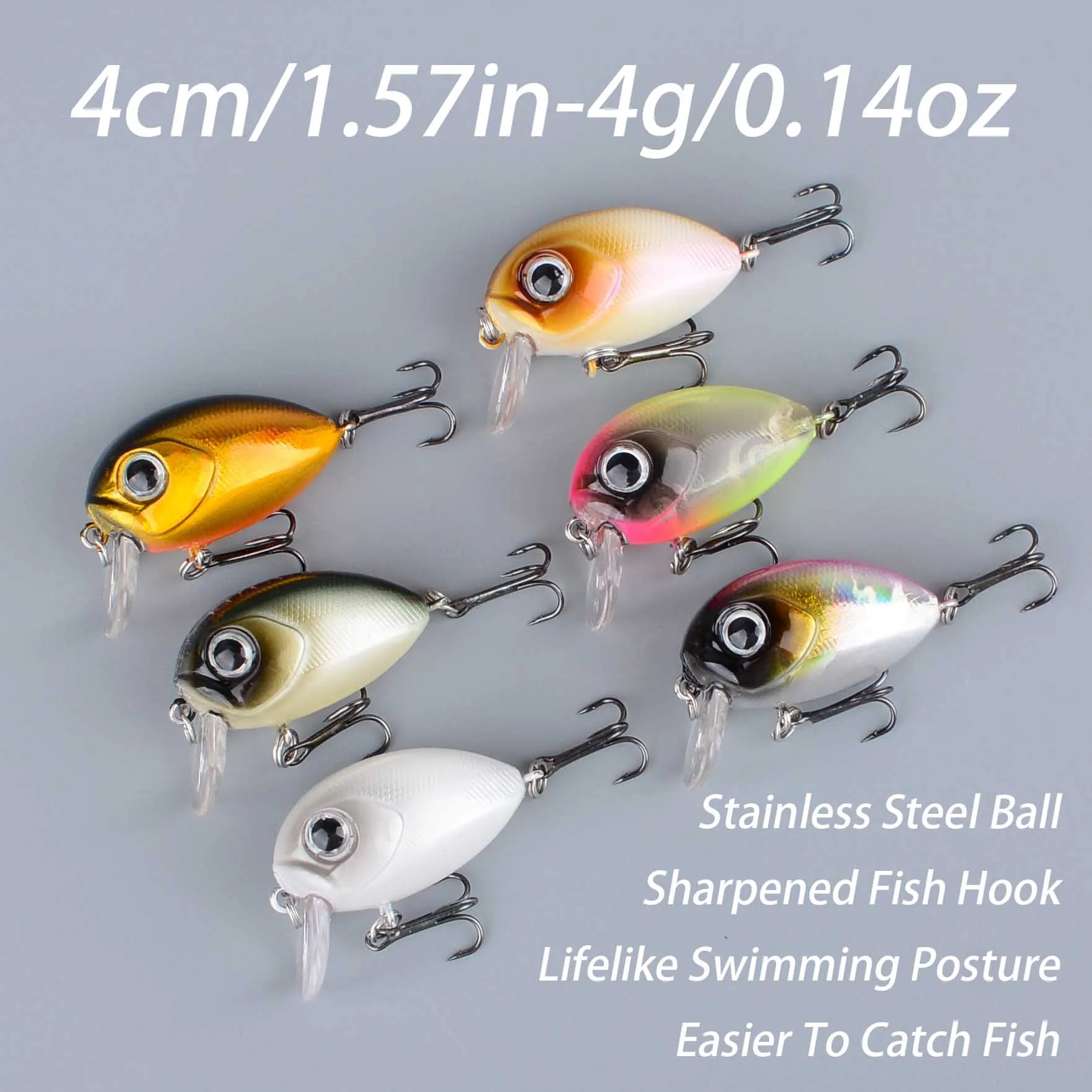 Micro crankbait wobbler flotante mini para trucha y lubina señuelo - imagen 2