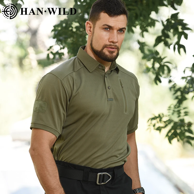 Polo Táctico Camuflaje Han Wild – Manga corta drying rápido para pesca - imagen 2