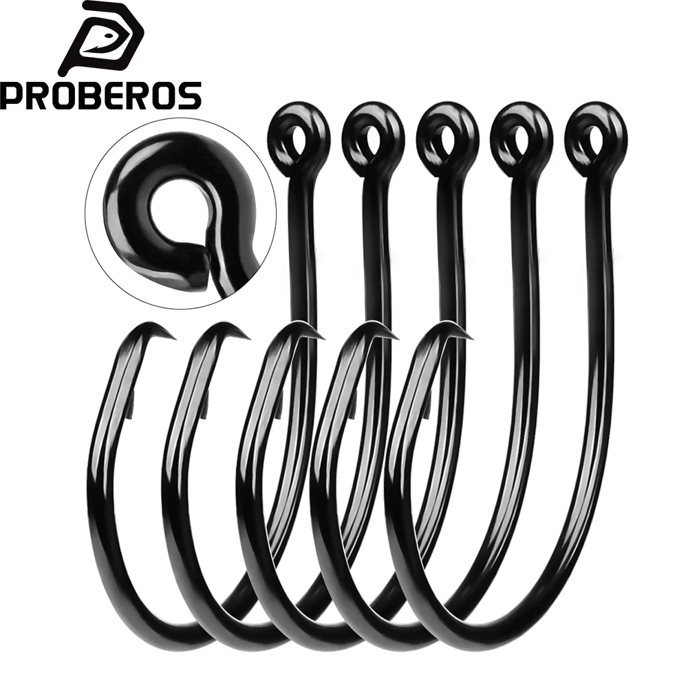 Anzuelos circulares de acero al carbono Proberos – Afilados para agua salada - imagen 5