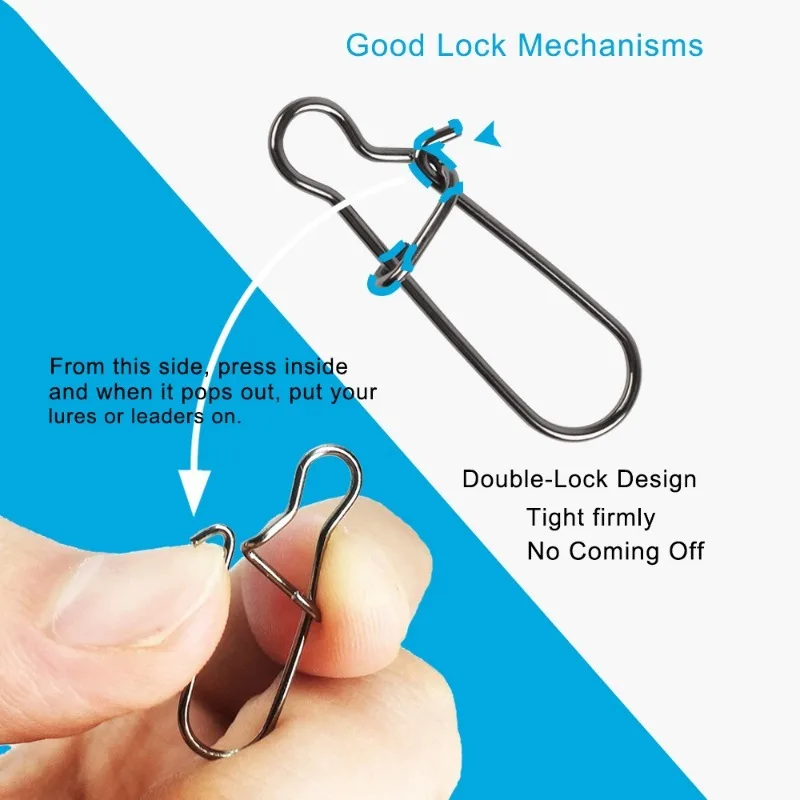 Ackibbik Duo Lock broches giratorios para pesca en agua salada - imagen 3