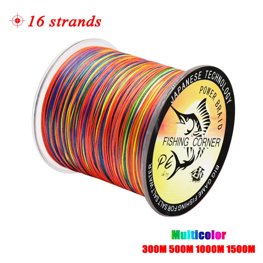 Línea trenzada PE multicolor super resistente para atún en mar - imagen 3