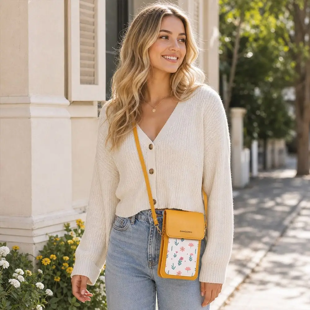 Bolso bandolera para teléfono con pantalla táctil y RFID - imagen 5