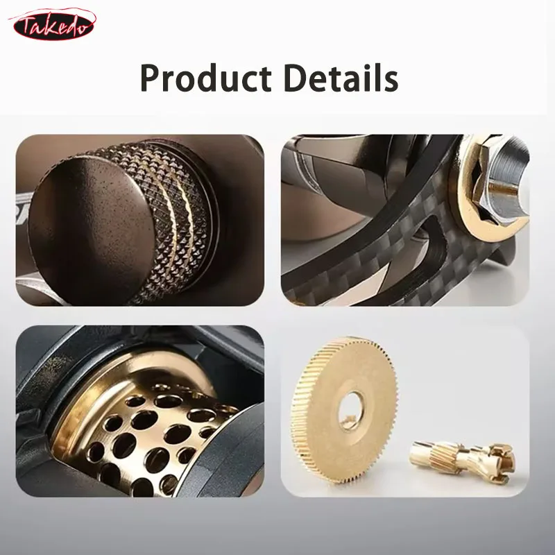 TAKEDO Carrete ultraligero con alarma de carbono para trucha - imagen 5