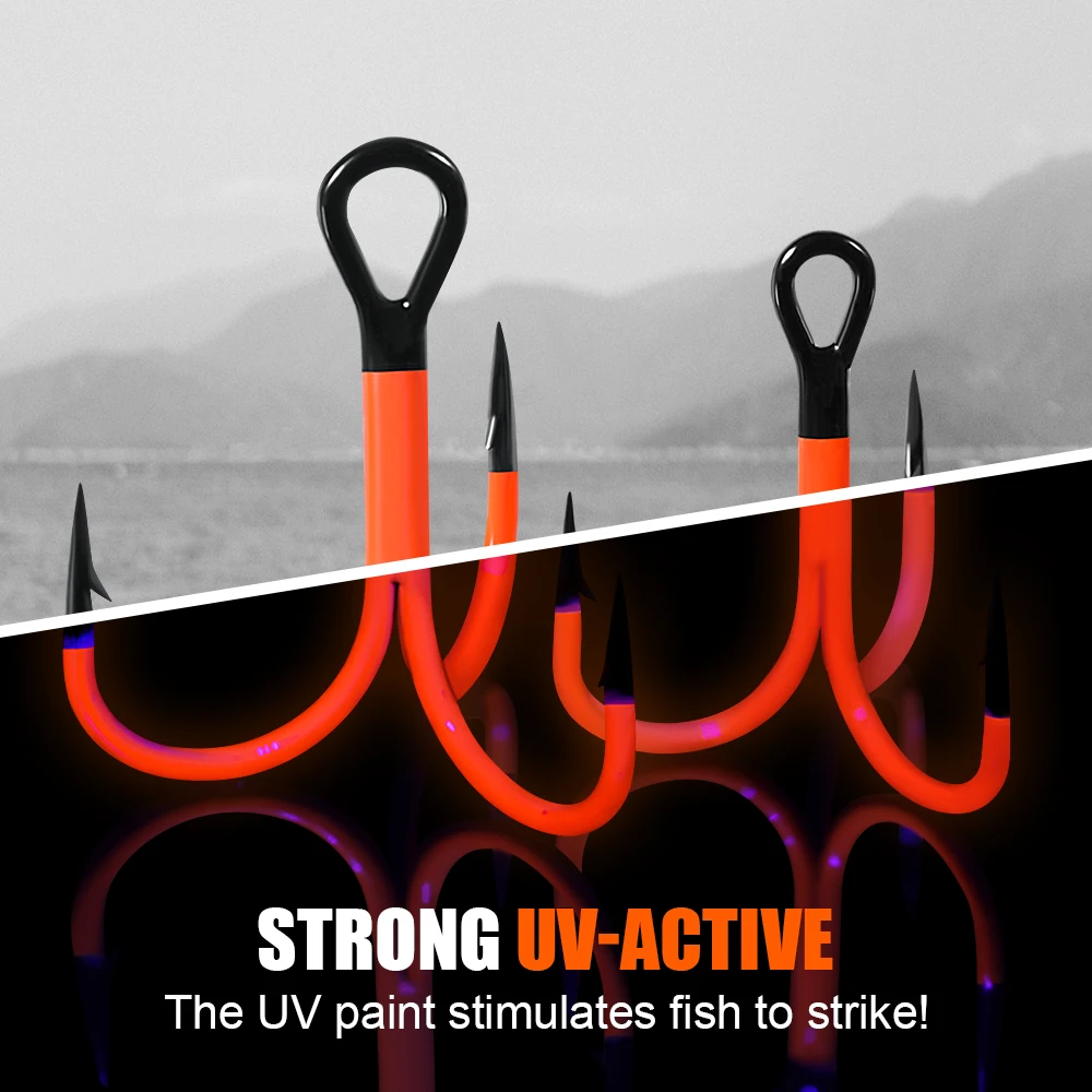 Anzuelo triple Flame Stinger para vinilo Curltail Shad - imagen 4