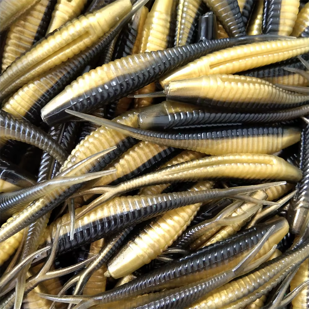 Swolfy Jerk Minnow – Señuelo blando de cola dividida para lubina - imagen 4