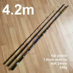 Caña surfcasting anillas Fuji MN fibra de carbono y punta semisólida