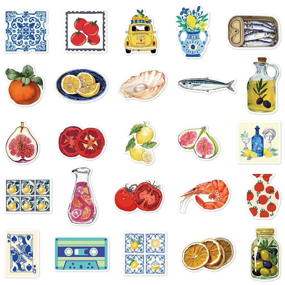 Pegatinas tomate mediterráneo impermeables para portátil y móvil - imagen 3