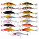 Wobbler Minnow negro hundimiento de señuelo duro para pesca