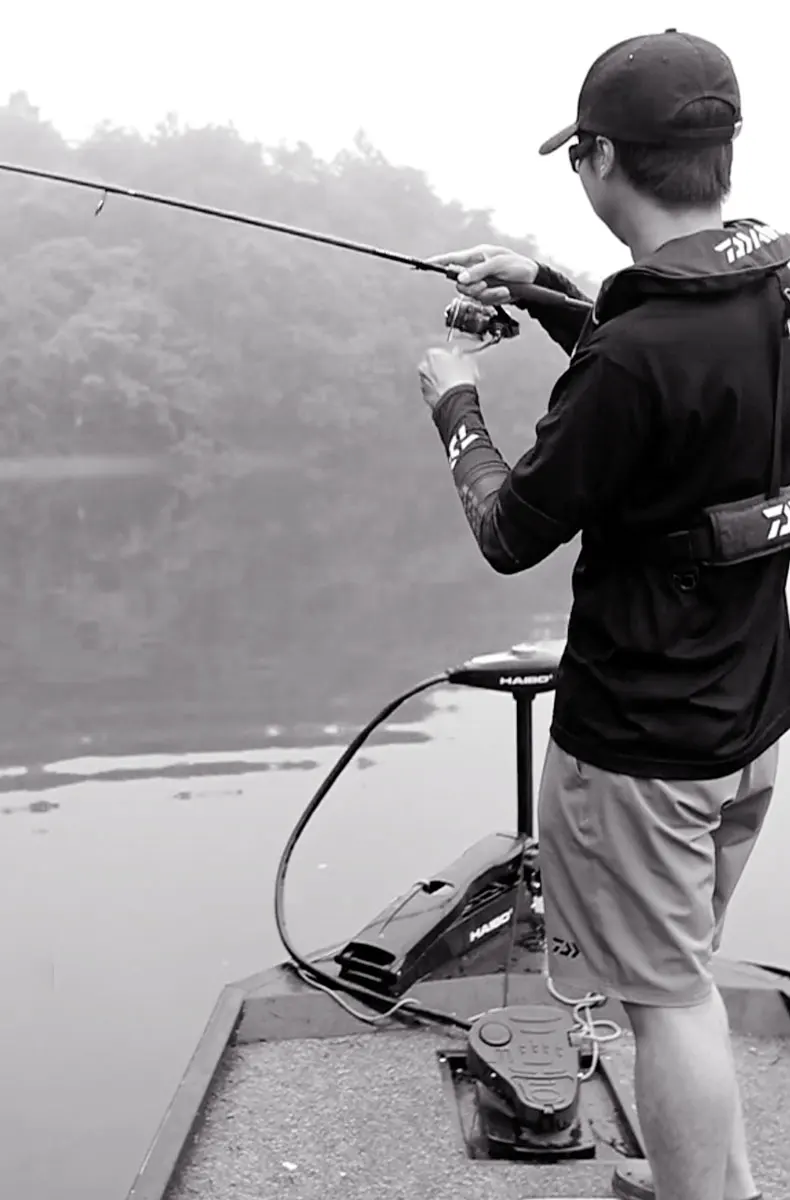 Carrete en acción pesca