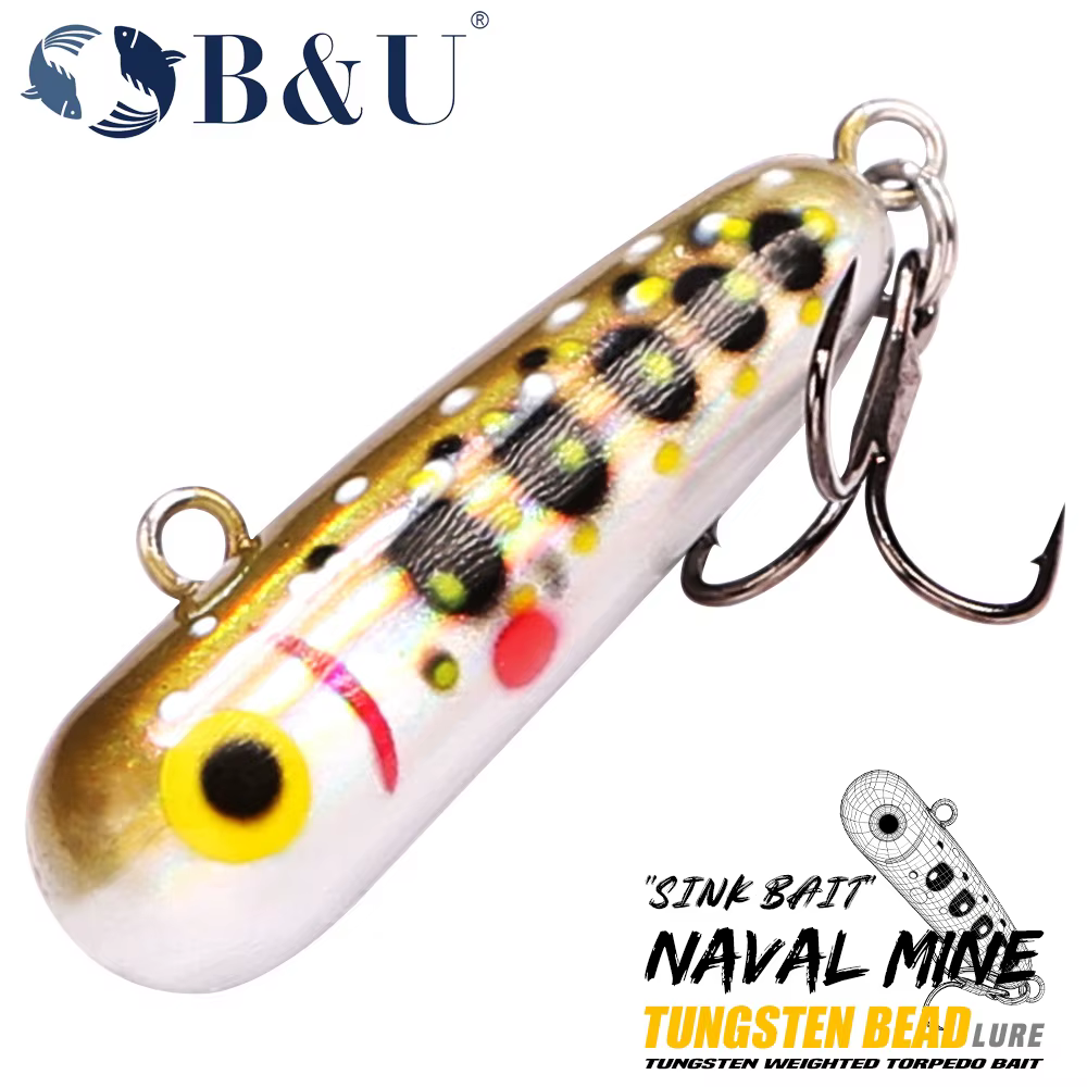 B&U Tungsten Sink Pencil Señuelo para Trucha – Anzuelo Triple