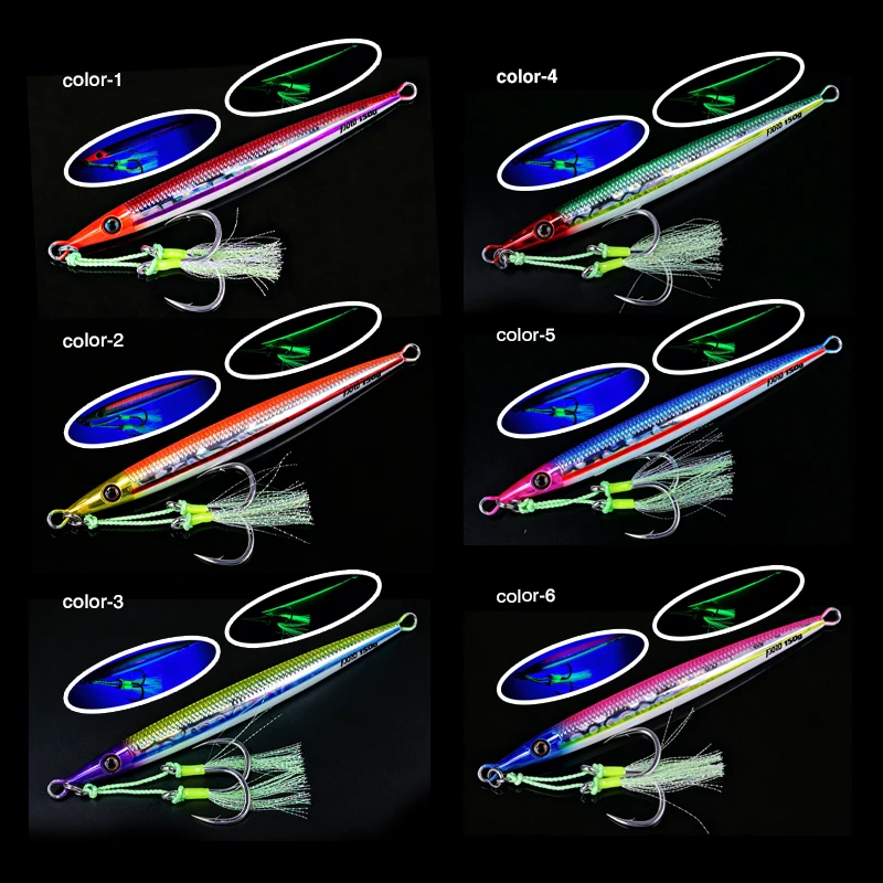 FJORD Jig metálico hundimiento con efecto UV brillante para pesca - imagen 3