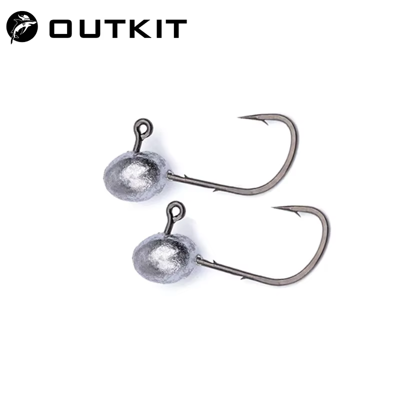 OUTKIT Mini anzuelo jig head 4X fuerte – cabeza de plomo para trucha - imagen 3