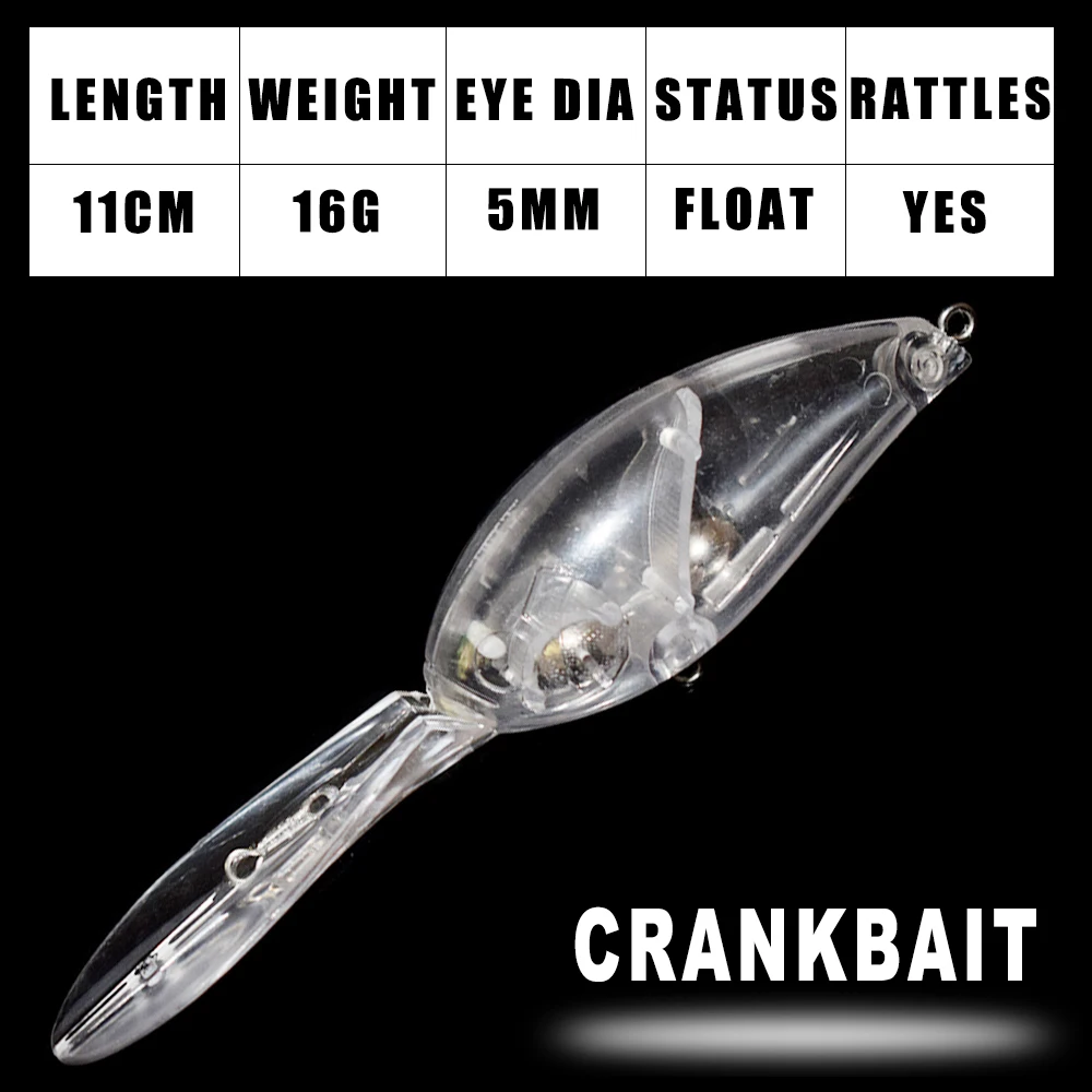 Crankbait en blanco para personalizar